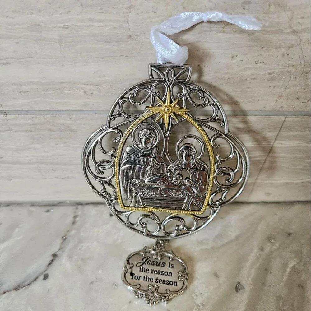 Ganz Holy Family Nativity Ornament Jesus is the Reason for  the Season